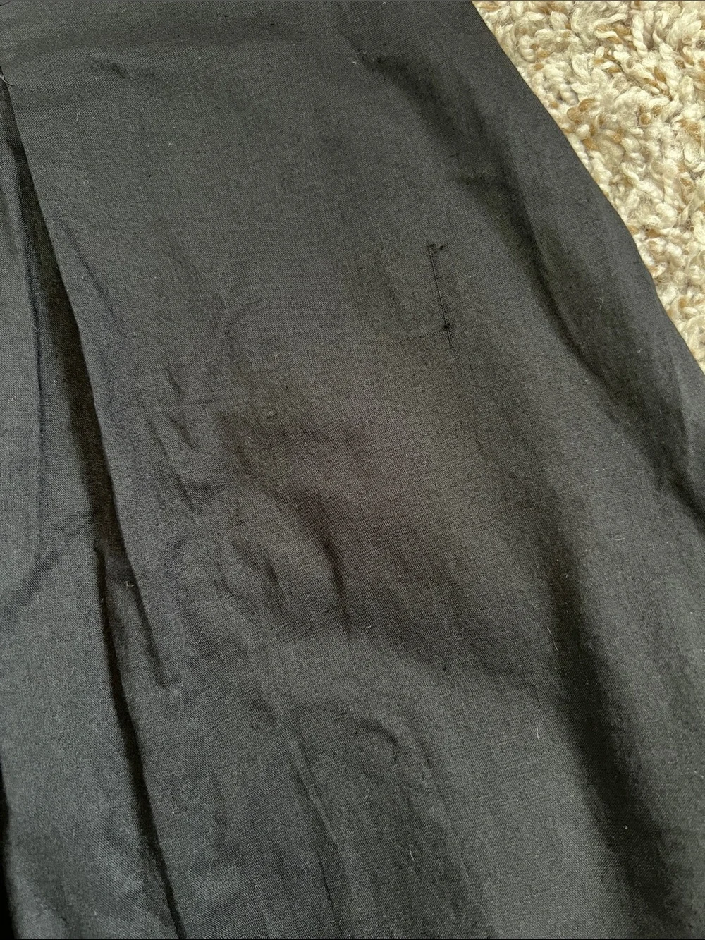 EUC LAPIS 100% Cotton Gathered A-Line Skirt Black in Size XL